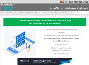 water filtration system in Calgary no payment financing